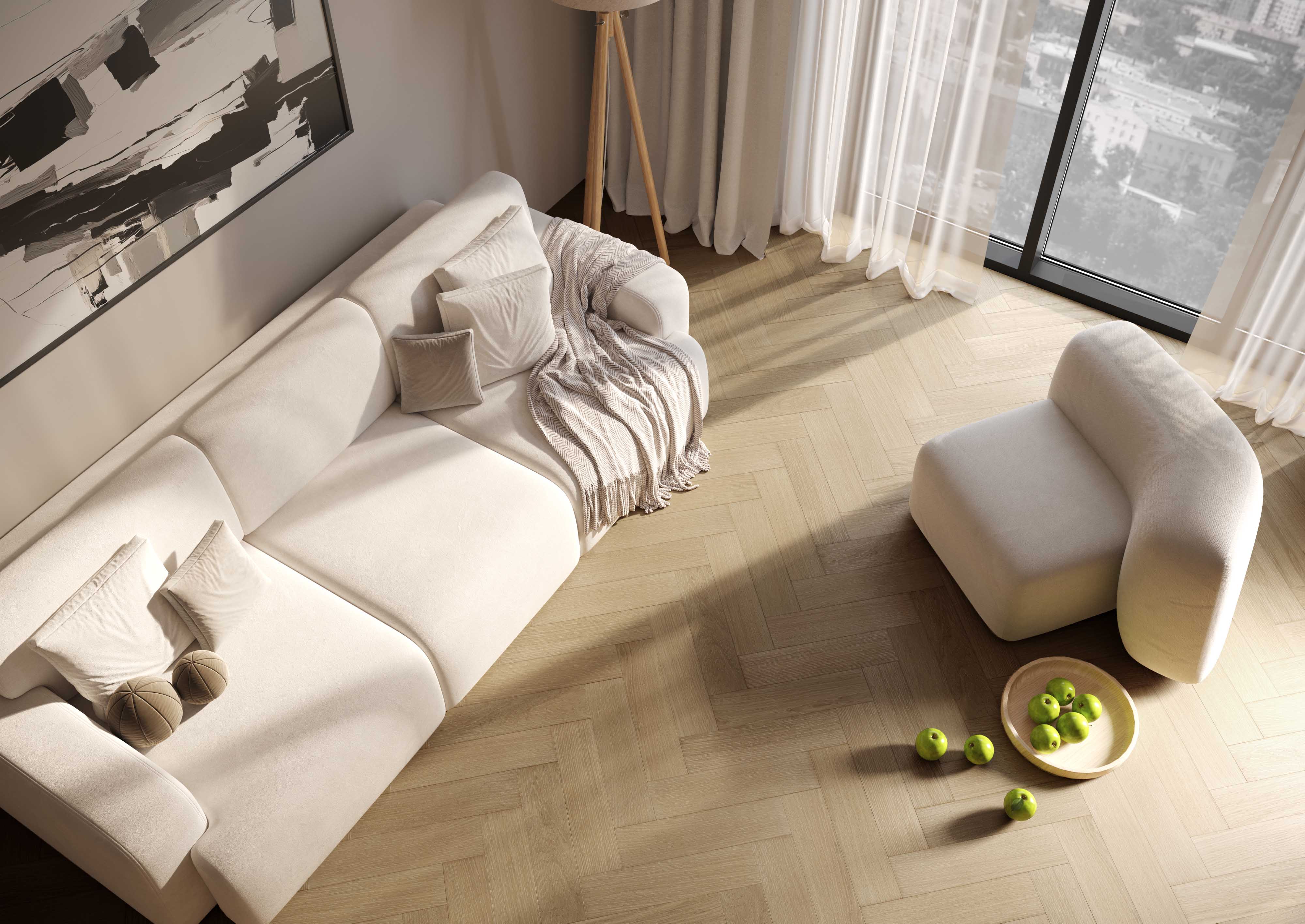 Кварцевый паркет Quartz Parquet Штучный паркет Дуб Хельсинки 44-1258-58 5/0,6 мм  